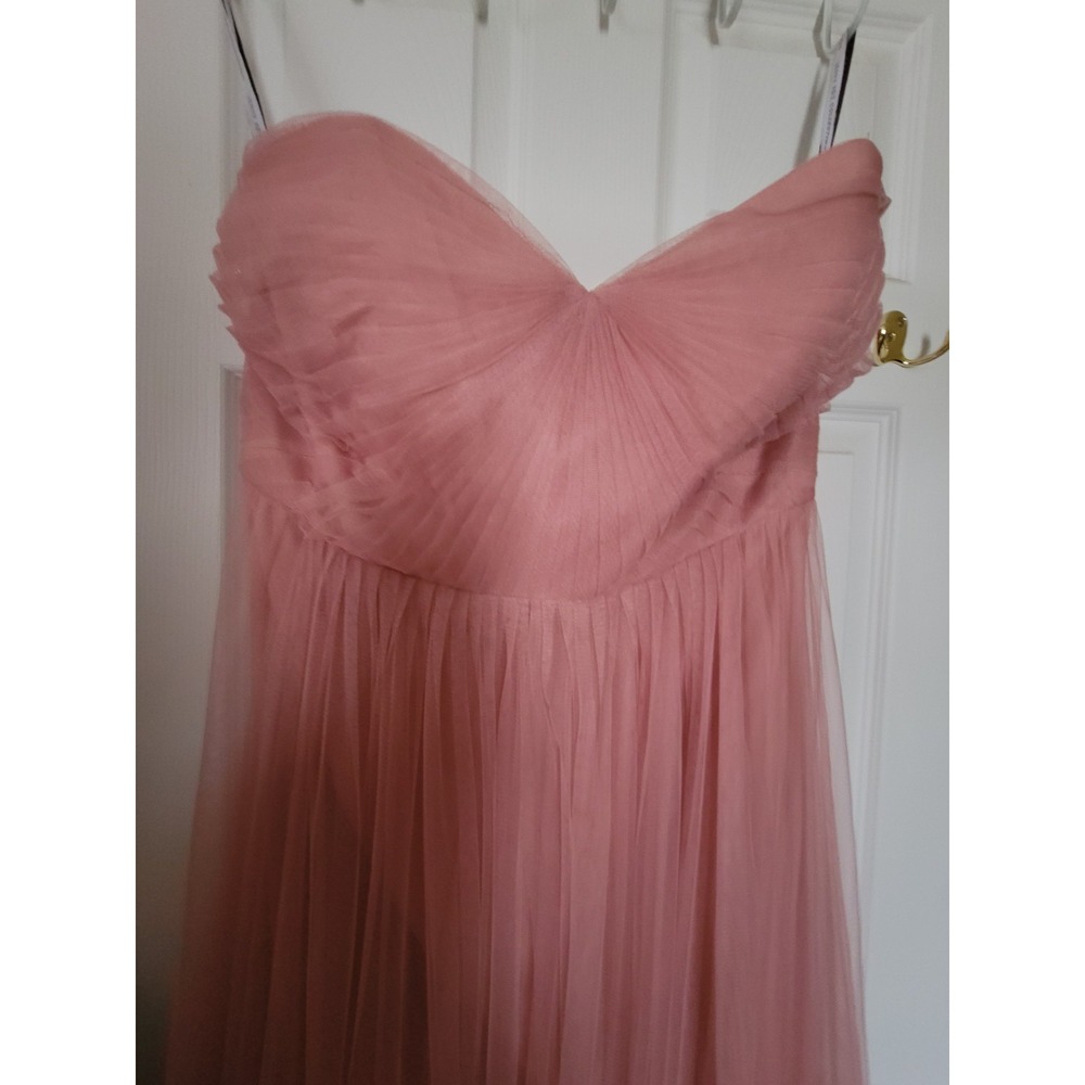Blush Tulle Maxi Dress Size 18 Formal Prom Bridesmaid Wedding Guest Cottagecore - Picture 4 of 10
